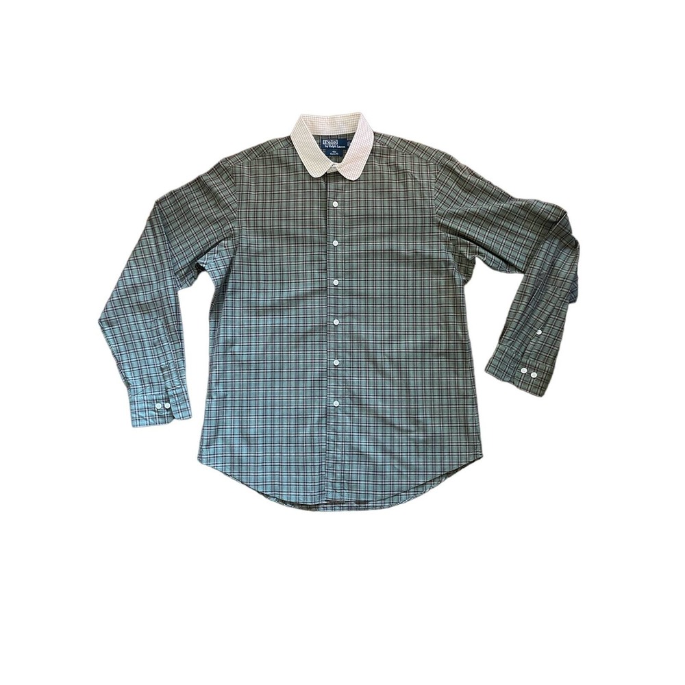 Polo Ralph Lauren Club Custom Fit Plaid Size:16.5 L